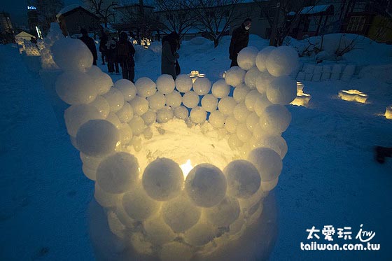 小樽雪燈祭的美麗雪燈 小樽雪燈祭的美麗雪燈