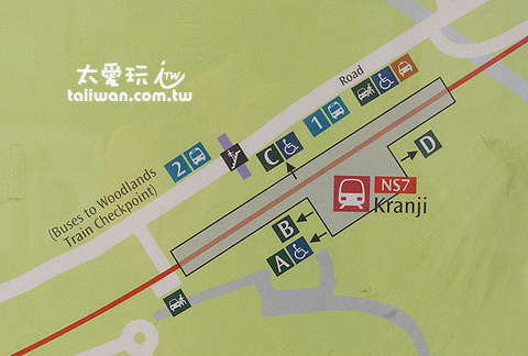 MRT到KRANJI站平面圖 MRT到KRANJI站平面圖