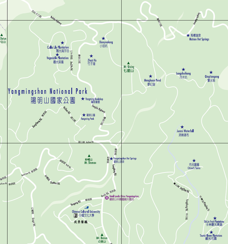 陽明山國家公園地圖