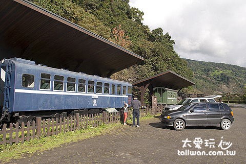 土場車站展示古早火車