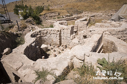 西元5世紀Byzantine帝國時期的羅馬浴場古蹟 西元5世紀Byzantine帝國時期的羅馬浴場古蹟